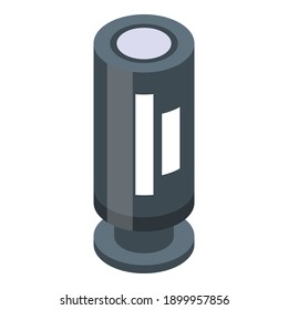 Icono de transistor eléctrico. Isométrico del icono del vector del transistor eléctrico para el diseño web aislado en fondo blanco