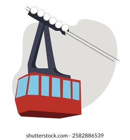 Electric transport. Cable car cabins