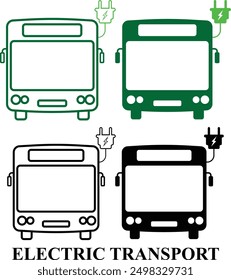 Electric Transport Ecology icon set. Environment, Eco friendly set of icon in fill and line style. Editable Colorful Nature icons set isolated on white background.