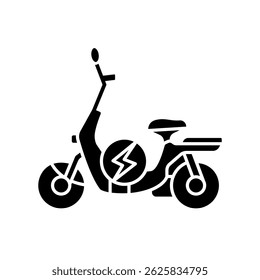 Electric transport flat icon. Vector isolated element. 