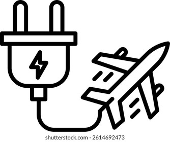 Electric Transport Line Vector Icon Design