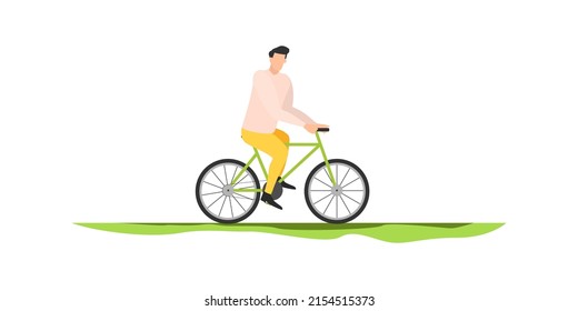 electric transportation, characters modern eco city, e-bike, scooter. Vektor