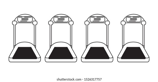 electric treadmills tapes icons vector illustration design