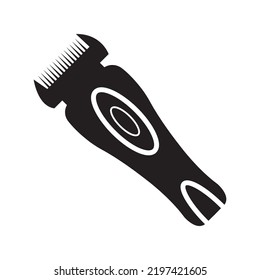Icono de la máquina de afeitado de recortador eléctrico | Ilustración del vector negro |