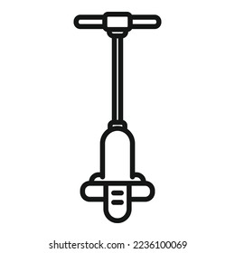 Electric trotinette icon outline vector. Scooter transport. Eco rental