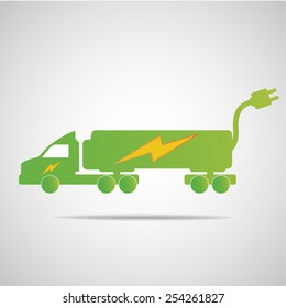 Electric truck car icon