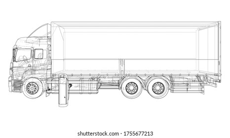 Electric Truck Charging Station Sketch Vector Stock Vector (Royalty ...