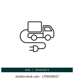 electric truck icon design element vector eps 10