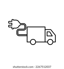 electric truck icon design element trendy style on white background..eps