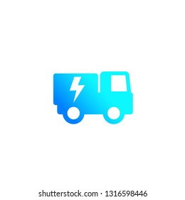 electric truck, vector icon