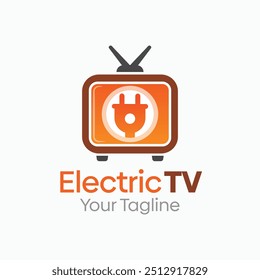 Electric TV Logo Design Template. Good for Business, Agency, Community and Organization