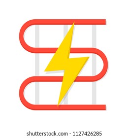 Electric Underfloor Heating icon. Clipart image isolated on white background