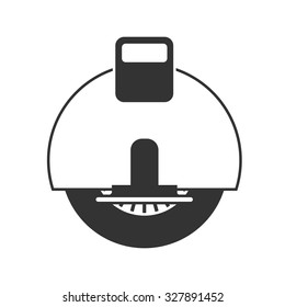 Electric Unicycle vector icon on light background
