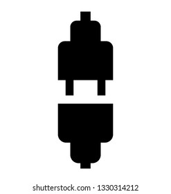 Electric utility, plug connection icon 