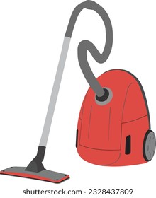 Electric Vacuum Cleaner for house cleaning, 3d illustration, 