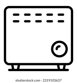 Electric valve convector icon outline vector. Heating radiator. Home heating