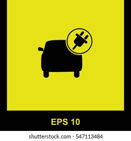 Electric vector black icon. Isolated illustration. Business picture.