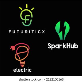 colección vectorial eléctrica con colores atractivos
