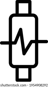 electric vector colour line icon