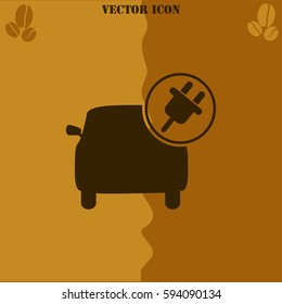 Electric vector  icon Coffee symbol background.