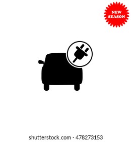 Electric vector icon isolated on white background.