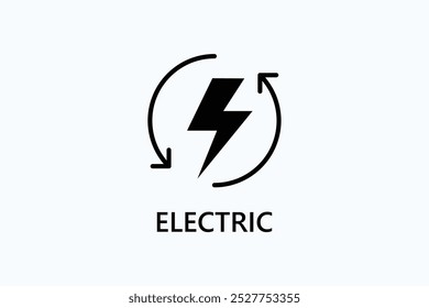 Icono de Vector eléctrico o ilustración de logotipo