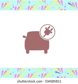 Electric vector icon on white background. Isolated illustration. Business picture.