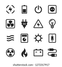 electric vector icon set