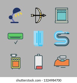 electric vector icon set