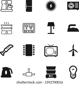 electric vector icon set such as: carafe, bright, movie, control, farm, glass, generator, electronics, connection, fan, clothing, blue, structure, thermal, pot, beverage, logo, floor, maker