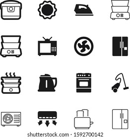electric vector icon set such as: service, drink, rice, style, bread, teapot, metal, toast, blower, cleaner, kitchenware, cooling, summer, airflow, entertainment, cloth, clean, multicooker, press