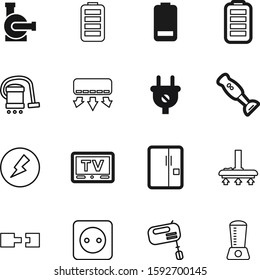 electric vector icon set such as: wall, powerful, tv, pipe, icons, cooling, entertainment, mixing, handle, control, adapter, cable, antique, video, vintage, network, air, pump, classic, volt, signal