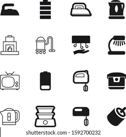 electric vector icon set such as: abstract, silhouette, metal, cleaner, classic, clean, dry, show, heat, cuisine, education, vacuum, table, wire, web, knowledge, news, multicooker, washroom, fuel