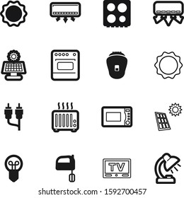 electric vector icon set such as: machine, desktop, dinner, bake, jack, broadcast, table, screen, cable, button, hardware, connection, hand, instrument, warm, antique, plug, body, hair, innovation