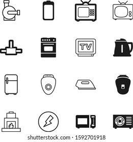 electric vector icon set such as: network, battery, connect, thermal, electronic, kettle, pipeline, teapot, thunderbolt, pressure, exhaust, web, container, connections, system, alkaline, socket