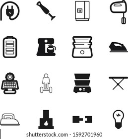 electric vector icon set such as: eco, scooter, transportation, logo, lines, smart, estate, place, firewood, label, plastic, thin, cold, lamp, cable, hover, door, environment, breakfast, decor, maker