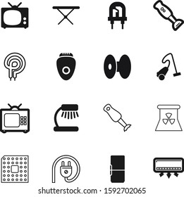 electric vector icon set such as: desktop, lines, iron, adapter, health, epilators, web, conditioner, beauty, connect, vacuum, environment, label, cpu, industry, care, kitchenware, toxic, ice, air
