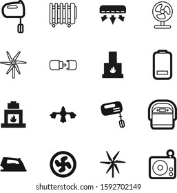 electric vector icon set such as: winter, chandeliers, kitchenware, connection, fm, station, cook, plug, outline, circle, nobody, housework, heater, generation, clothing, load, figure, acid, network