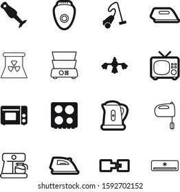 electric vector icon set such as: plug, cleaning, microwave, bake, boiler, cuisine, bulb, hair, web, display, media, mark, boil, light, fresh, cleaner, logo, heat, chandelier, preparation, glass