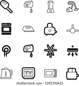electric vector icon set such as: classic, button, screen, antenna, internet, preparation, entertainment, blow, washer, web, condition, farm, television, wire, thermal, plug, dinner, signal, windmill