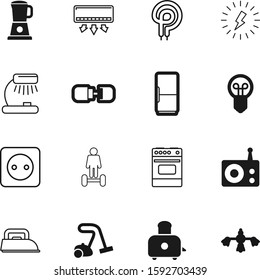 electric vector icon set such as: hanging, transport, urban, flash, circle, music, climate, supply, hoverboard, temperature, chain, table, chandelier, fm, service, gyro, work, usa, smart, iron