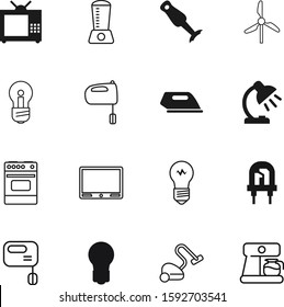 electric vector icon set such as: efficiency, steam, study, development, broadcast, electronic, cleaning, ecology, ironing, estate, metal, heat, science, color, efficient, tower, fluorescent