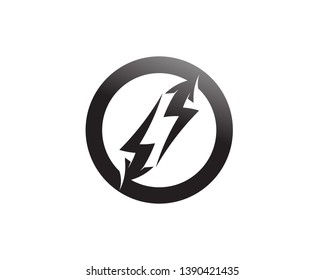 electric Vector lightning icon logo and symbols
