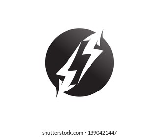 electric Vector lightning icon logo and symbols