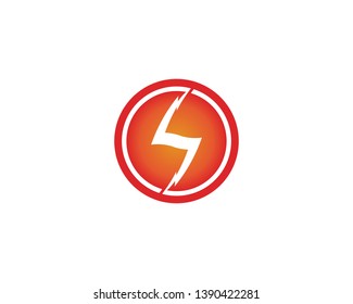 electric Vector lightning icon logo and symbols
