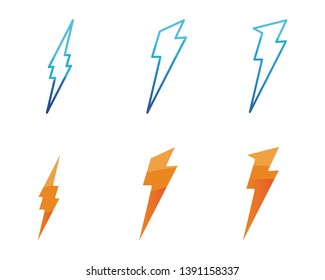 electric Vector lightning icon logo and symbols
