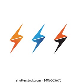 electric Vector lightning icon logo and symbols
