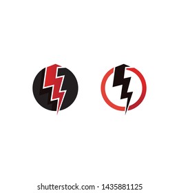 electric Vector lightning icon logo and symbols
