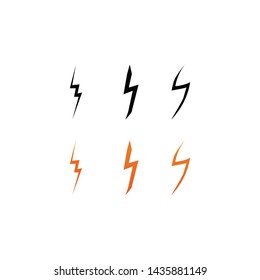 electric Vector lightning icon logo and symbols
