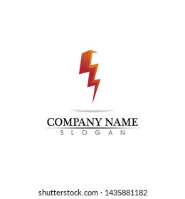 electric Vector lightning icon logo and symbols
